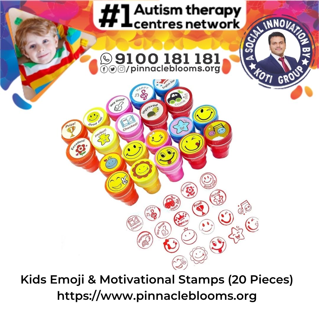 Kids Emoji & Motivational Stamps (20 Pieces)
