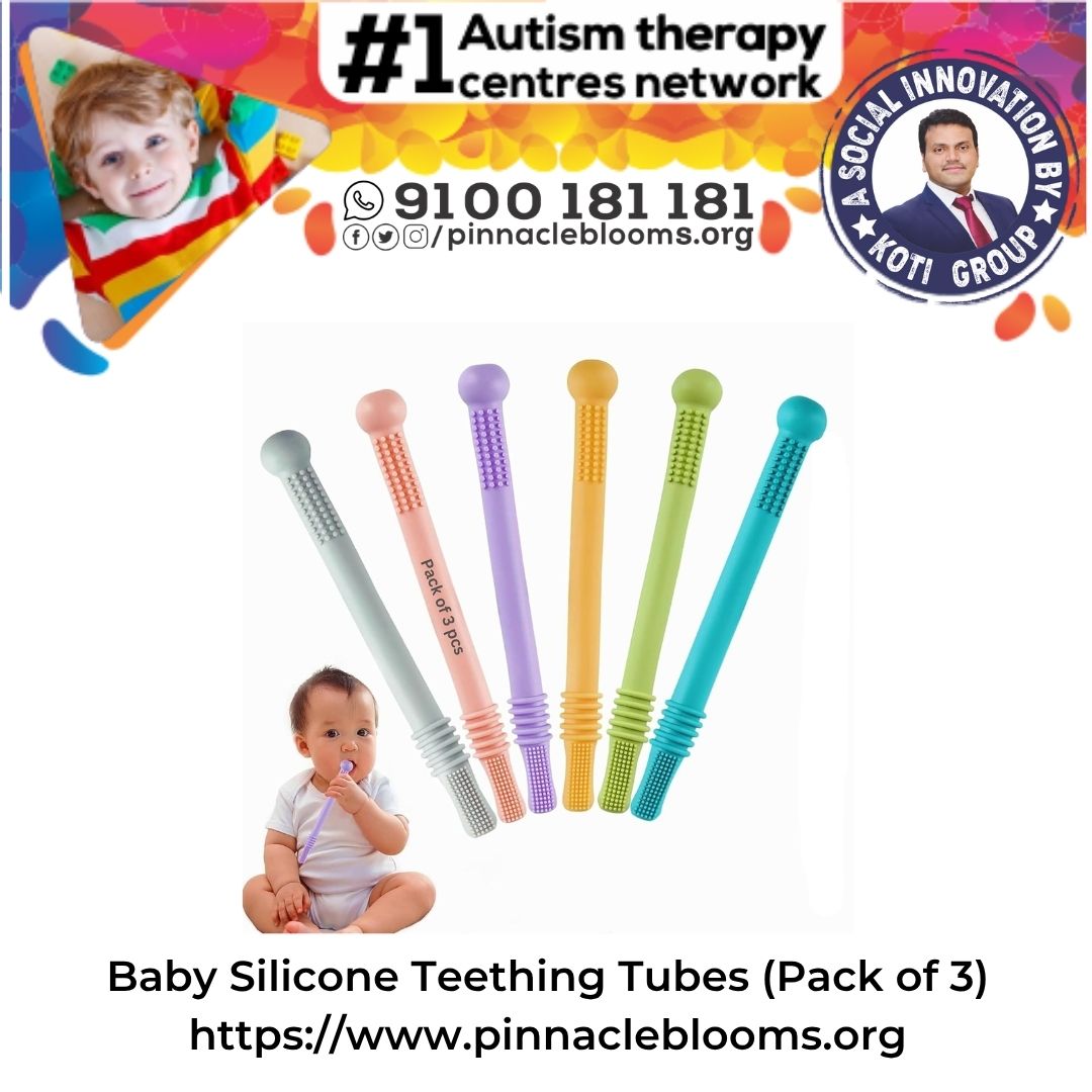Baby Silicone Teething Tubes (Pack of 3)