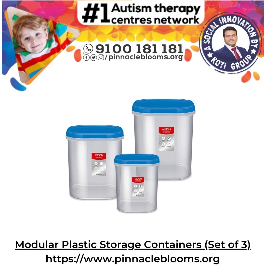 Modular Plastic Storage Containers (Set of 3)