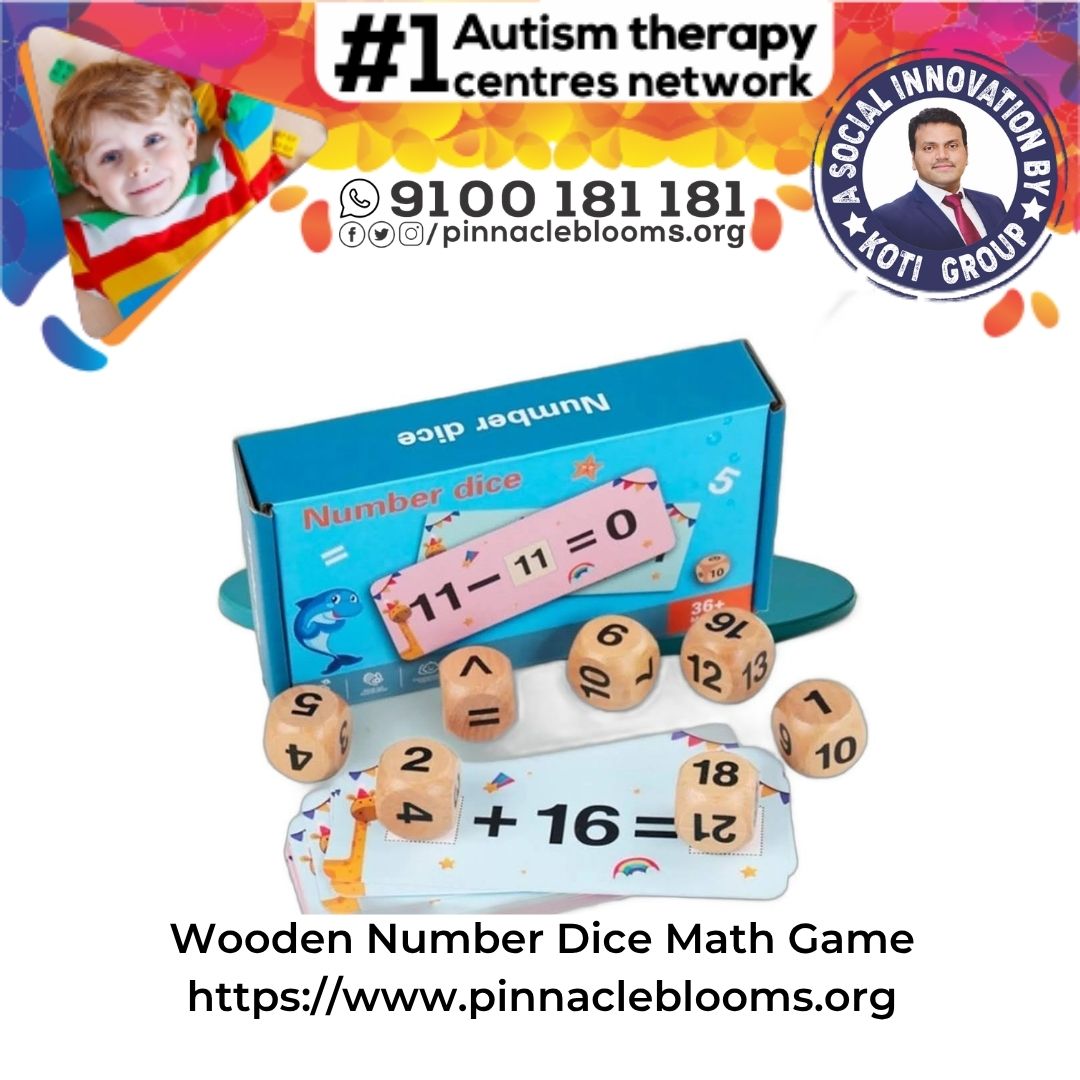 Wooden Number Dice Math Game