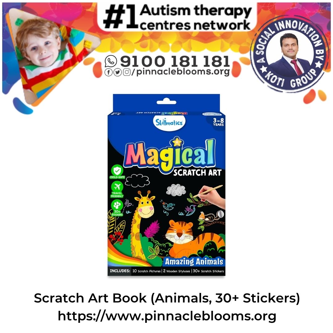 Scratch Art Book (Animals, 30+ Stickers)