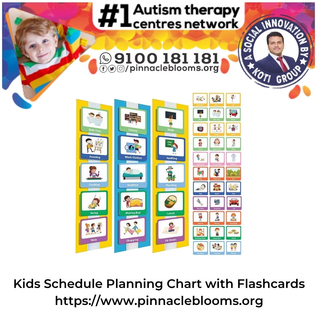 Kids Schedule Planning Chart with Flashcards