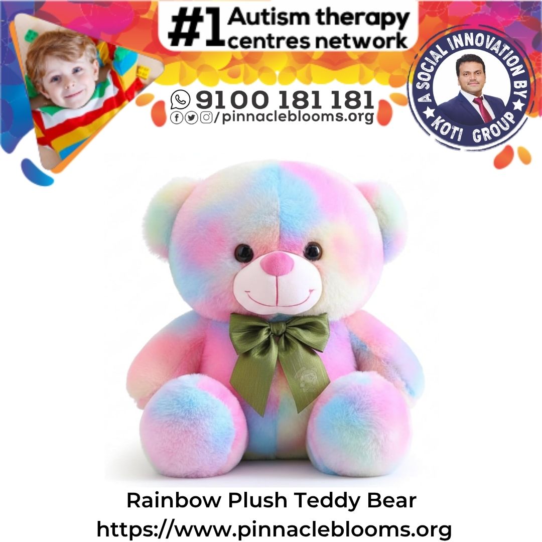 Rainbow Plush Teddy Bear