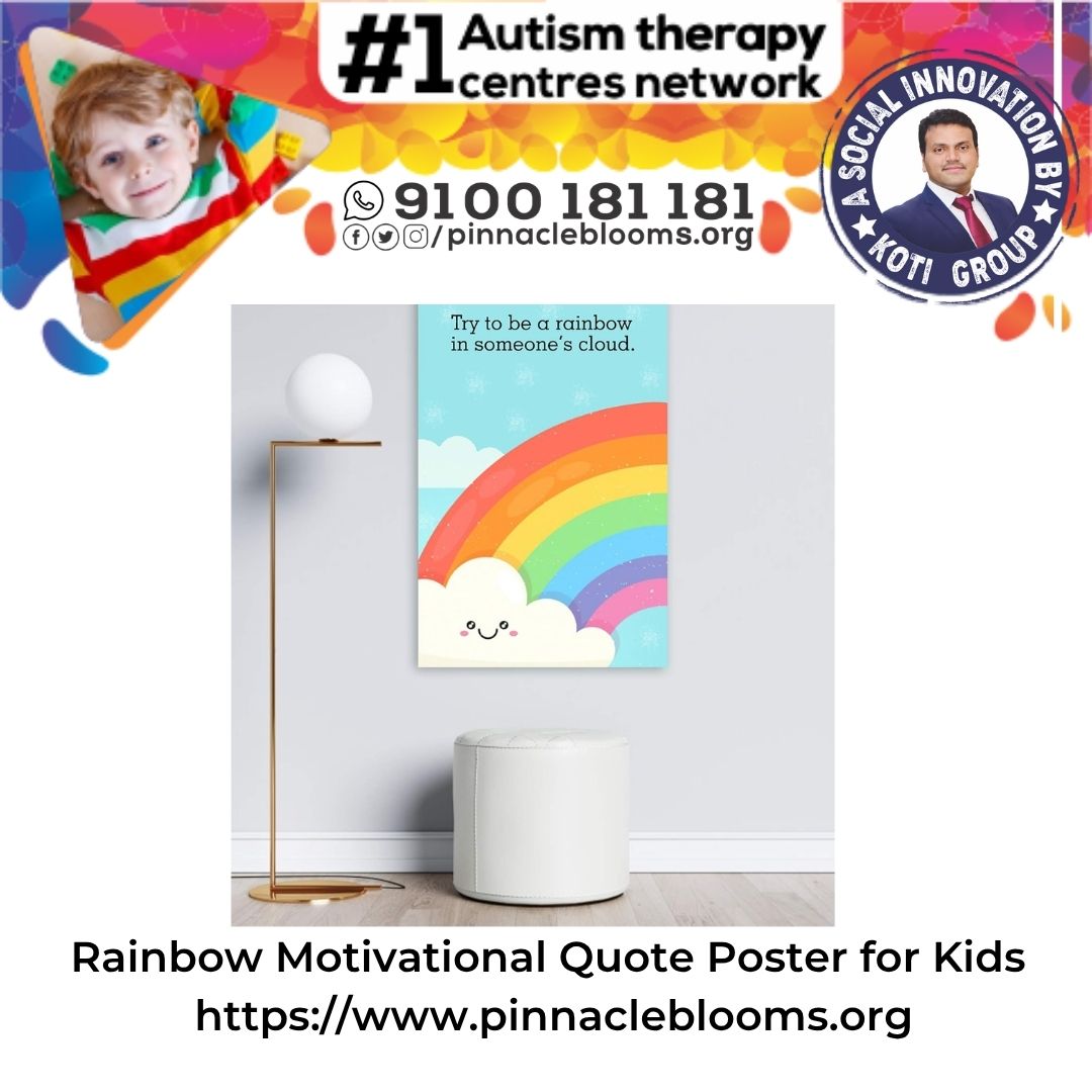 Rainbow Motivational Quote Poster for Kids