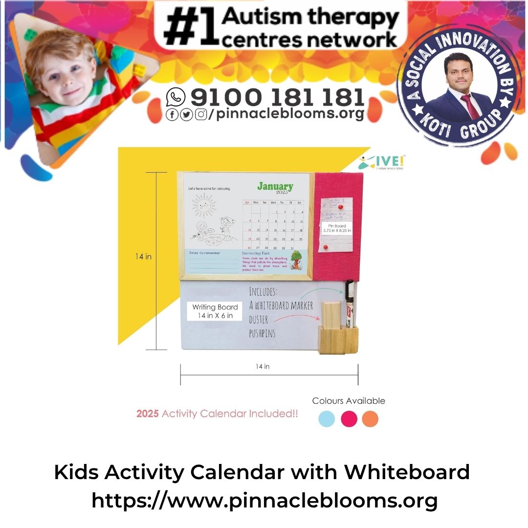 Kids Activity Calendar with Whiteboard