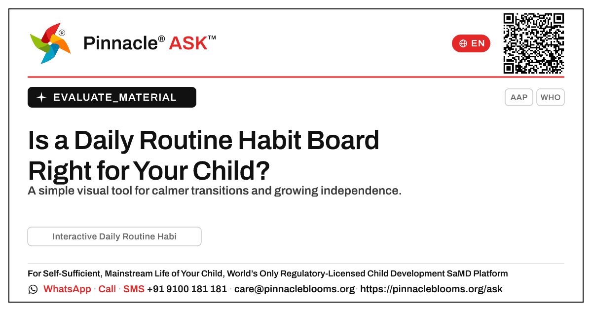 Interactive Daily Routine Habit Board — Pinnacle Ask answer card with a short explanation and QR link