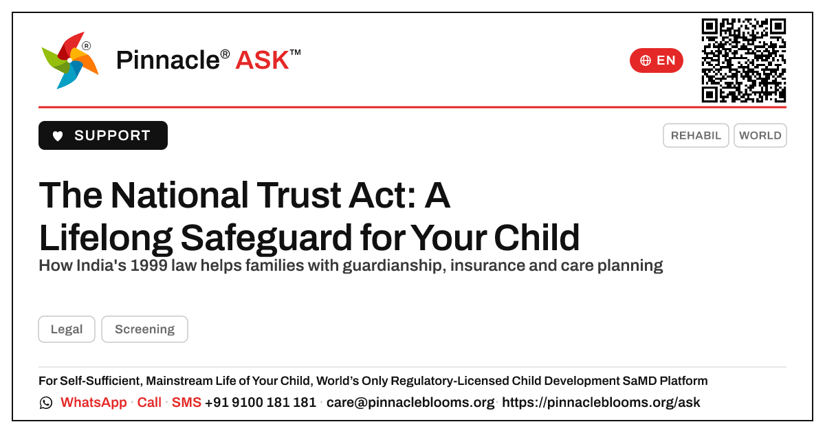 What is the National Trust Act and how does it help? — Pinnacle Ask answer card with a short explanation and QR link
