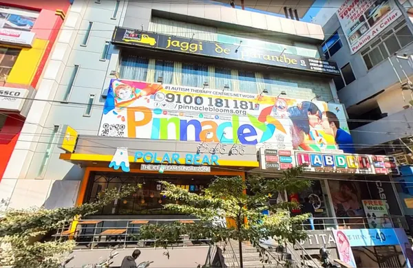 Building and Pinnacle signage at HitechCity, Madhapur.